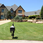 This lawn has been well maintained and cared for and the result is green grass like a magazine cover.